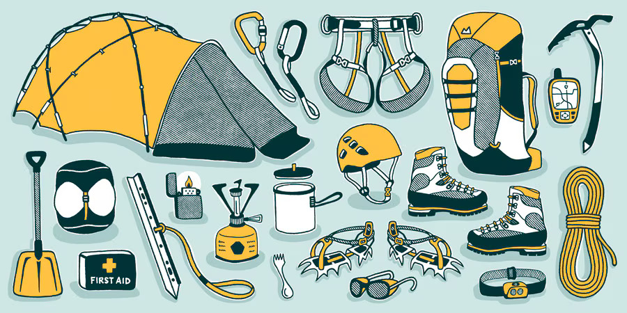 Mountaineering gear and equipment