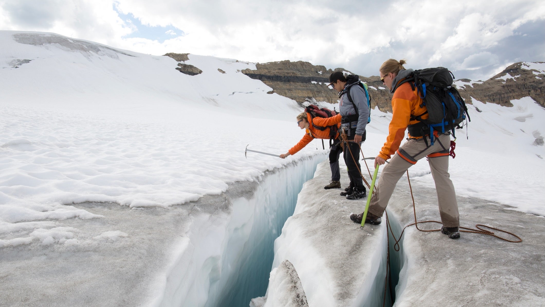 Glacier crevasse